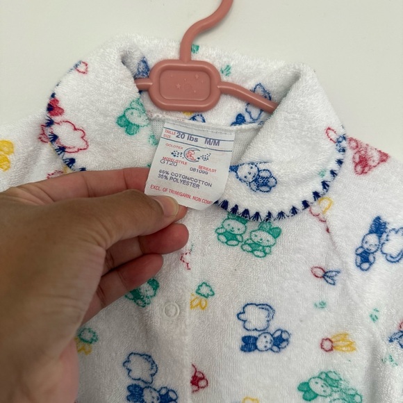 Vintage Footie Pajama with Playful Print - Picture 2 of 2